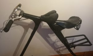 Image of child seat attached to Strida