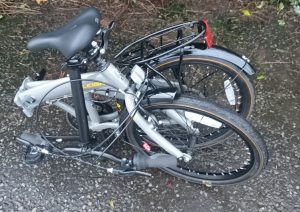 Raleigh Evo 2 bike folded, side view