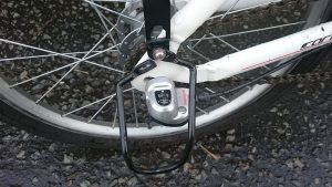 Close up of Nexus gears fitted to Carrera Transit folding bike