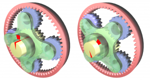 CAD model of Epicyclic gears