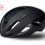 Specialized S-Works Evade helmet with ANGi to call for help, side view of a black helmet