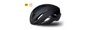 Specialized S-Works Evade helmet with ANGi to call for help, side view of a black helmet