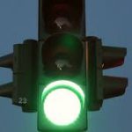 Traffic light on green