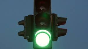 Traffic light on green