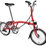Red Brompton M6L Folding Bike