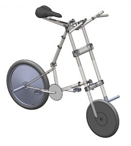 Test rig to experiment with bicycle geometry