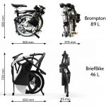 Comparing Brompton and BriefBike to see which is the smallest folding bike